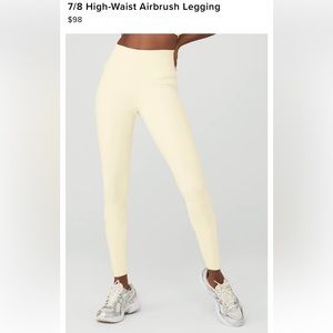 ALO Yoga Cream High-Waist Airbrush Legging